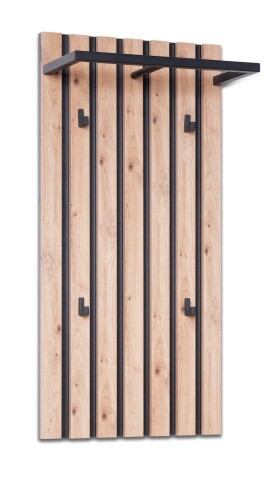 Wandgarderobe >Wandgarderobe Tip 3< in braun/schwarz - 45x90x23 (BxHxT)