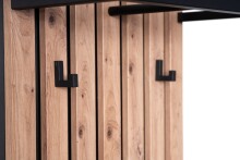 Wandgarderobe >Wandgarderobe Tip 3< in braun/schwarz - 45x90x23 (BxHxT)