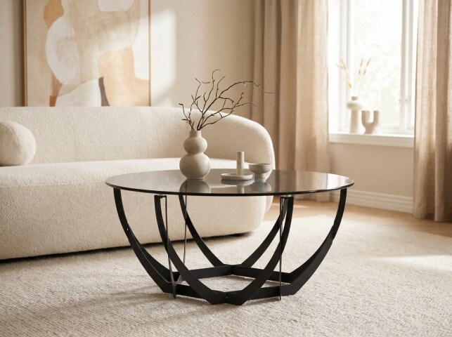 Couchtisch >Maya 2< in Schwarz - 40x80 (HxD)