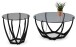 Couchtisch >Maya 2< in Schwarz - 40x80 (HxD)