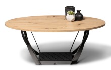 Couchtisch >Mona < in schwarz/braun - 100x40x60...