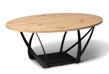 Couchtisch >Mona < in schwarz/braun - 100x40x60 (LxHxT)