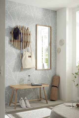 Garderoben-Set >BANTRY< in naturfarben, Eiche massiv geölt - 95x45x35cm (BxHxT)