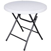 Klapptisch >Mufaro< in weiss aus Kunststoff/Stahl -...