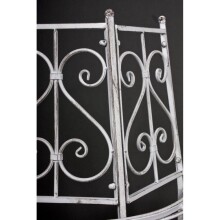 Baumbank >Varda< in weiss aus Stahl - 122x63x80cm...
