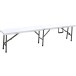 Gartenbank >Mufraro< in weiss aus Stahl, Kunststoff - 25x43x180cm (BxHxT)