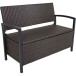 Gartenbank >Ferrara< in grauer aus Kunststoff, Aluminium - 58x117x86cm (LxBxH)