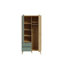 Kleiderschrank >Whenua< in Natural Eiche - 94,5x185,6x52,2cm (BxHxT)