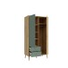Kleiderschrank >Whenua< in Natural Eiche - 94,5x185,6x52,2cm (BxHxT)