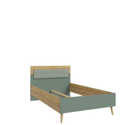Bettgestell >Whenua< in Natural Eiche - 127,4x99,5x206,8cm (BxHxT)