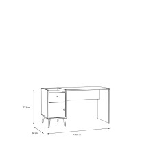 Schreibtisch >Whenua< in Natural Eiche - 139,6x77,3x60cm (BxHxT)
