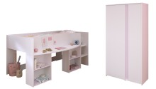 Kinderzimmer-Set >Pirouette 14< mit Hochbett und Kleiderschrank