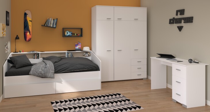 Jugendzimmer-Set >Sleep 42< in Weiss