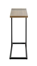 Beistelltisch >37100< in eiche, schwarz - 24x64x49cm (BxHxT)