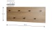 Wandgarderobe >37142< in eiche, schwarz, MDF, Metall - 80x30x5cm (BxHxT)