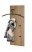 Wandgarderobe >37142< in eiche, schwarz, MDF, Metall - 80x30x5cm (BxHxT)