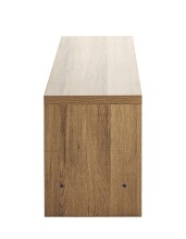 Schuhbank >37149< in eiche, schwarz, MDF, Metall - 80x40x30cm (BxHxT)