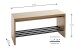 Schuhbank >37149< in eiche, schwarz, MDF, Metall - 80x40x30cm (BxHxT)