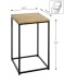 Beistelltisch >37335< in eiche, schwarz, Massivholz, Metall - 35x60x35cm (BxHxT)