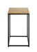 Beistelltisch >37335< in eiche, schwarz, Massivholz, Metall - 35x60x35cm (BxHxT)