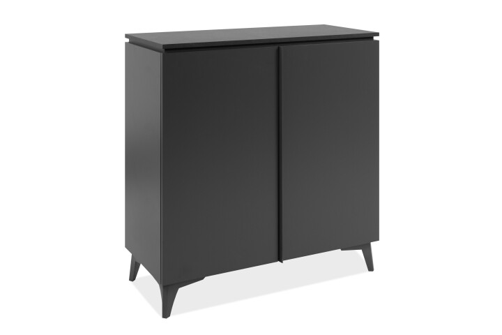 Kommode >Bertrix< in Schiefer dunkel / anthrazit - 88x92x40cm (BxHxT)
