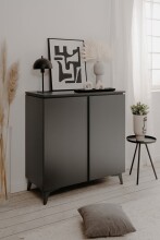 Kommode >Bertrix< in Schiefer dunkel / anthrazit -...