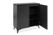 Kommode >Bertrix< in Schiefer dunkel / anthrazit - 88x92x40cm (BxHxT)