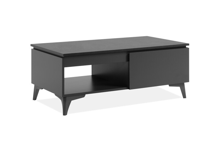 Couchtisch >Bertrix< in Schiefer dunkel / anthrazit - 100x40x55cm (BxHxT)