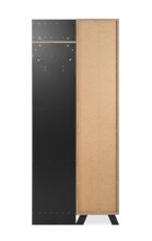 Kompaktgarderobe >Medan< in Dekor Artisan Oak / anthrazit - 80x190x37cm (BxHxT)