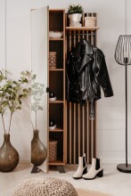 Kompaktgarderobe >Medan< in Dekor Artisan Oak / anthrazit - 80x190x37cm (BxHxT)