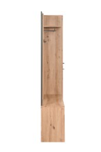 Kompaktgarderobe >Medan< in Dekor Artisan Oak / anthrazit - 122x190x37cm (BxHxT)
