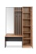 Kompaktgarderobe >Medan< in Dekor Artisan Oak / anthrazit - 122x190x37cm (BxHxT)