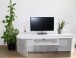 TV-Board >7032-11.25< in Weiß/Beton matt, Holzwerkstoff - 141x42x45cm (BxHxT)