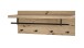 Wandgarderobe >37444< in eiche, schwarz, MDF, Metall - 75x30x26cm (BxHxT)