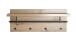 Wandgarderobe >37444< in eiche, schwarz, MDF, Metall - 75x30x26cm (BxHxT)