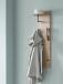 Wandgarderobe >37448< in eiche, schwarz, MDF, Metall - 30x100x20cm (BxHxT)