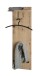 Wandgarderobe >37448< in eiche, schwarz, MDF, Metall - 30x100x20cm (BxHxT)