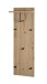 Wandgarderobe >37448< in eiche, schwarz, MDF, Metall - 30x100x20cm (BxHxT)