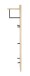Wandgarderobe >37448< in eiche, schwarz, MDF, Metall - 30x100x20cm (BxHxT)