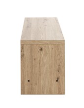 Schuhbank >37449< in eiche, schwarz, MDF, Metall - 80x40x30cm (BxHxT)