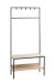 Garderobe >37461< in eiche, schwarz, MDF, Metall - 80x180x35cm (BxHxT)