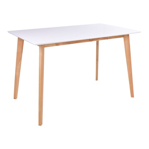 Esstisch >Vojens< in Weiss, MDF - 70x75x120cm (BxHxT)