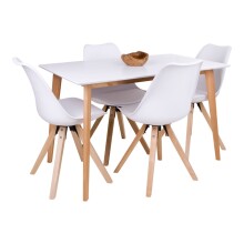 Esstisch >Vojens< in Weiss, MDF - 70x75x120cm (BxHxT)