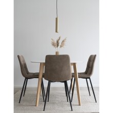 Esstisch >Vojens< in Weiss, MDF - 105x75x105cm (BxHxT)
