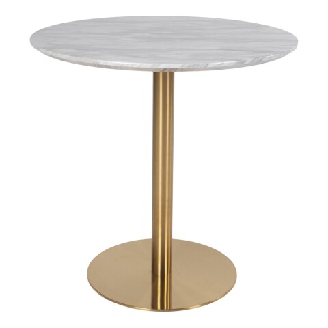 Esstisch >Bolzano< in Weiss, Marmor - 90x75x90cm (BxHxT)