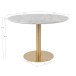 Esstisch >Bolzano< in Weiss, Marmor - 110x75x110cm (BxHxT)