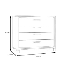 Kommode >Trondheim< in schwarz,braun - 104,7x81,3x41,5cm (BxHxT)