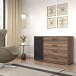 Kommode >Jacky < in braun,schwarz - 124,9x83,1x41,3cm (BxHxT)