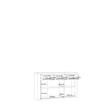 Kommode >Portland< in beige,braun - 136x83,1x41,3cm (BxHxT)