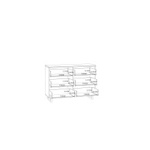 Kommode >Jakobina < in schwarz,braun - 120,1x85,8x41,3cm (BxHxT)